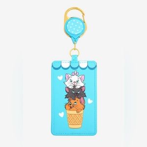 Loungefly Disney The Aristocats Kitten Stack Ice Cream Retractable Lanyard